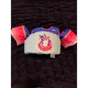 Speedo Safe Splasher Coast Guard Approved Swim Vest-30 to 50lbs Blue Dog